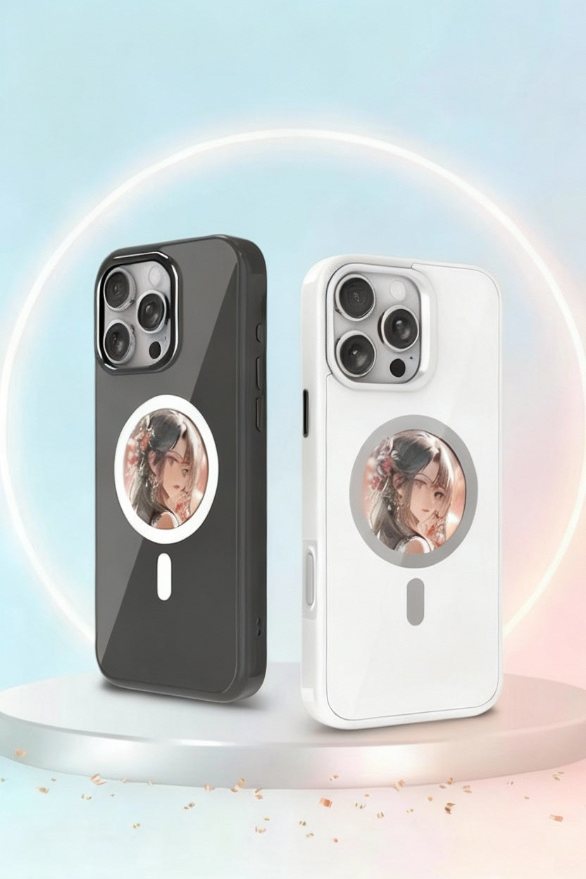 2025 New Designer Cell Phone Cases NFC Smart E Ink Screen Display NFC Mobile Phone Case Cover for IP15 Pro IP16 Custom DIY Case